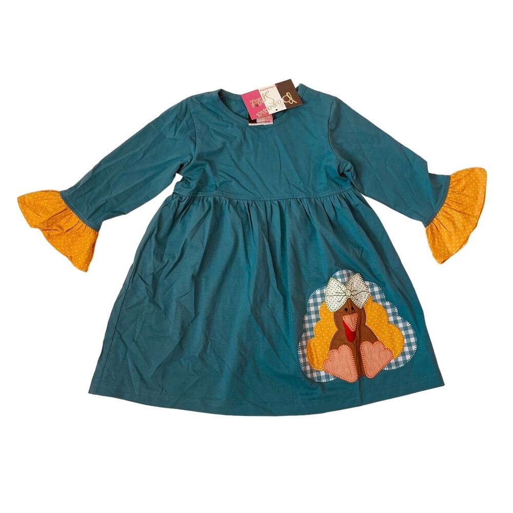NWT Banana Split Size 6 Turkey Applique Dress